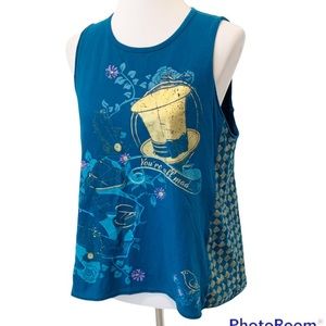 Nwot Mad Hatter Split Back Tank
